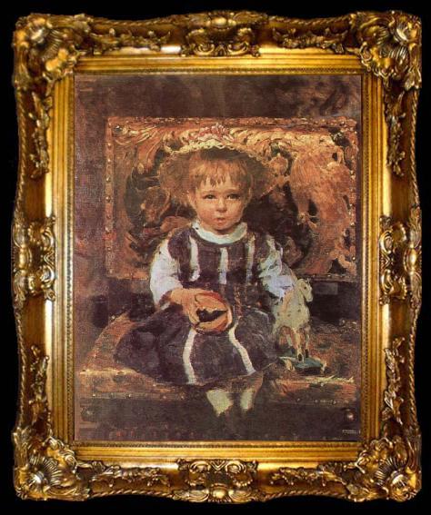 framed  llya Yefimovich Repin Portrait of the Artist-s Daughter Vera, ta009-2